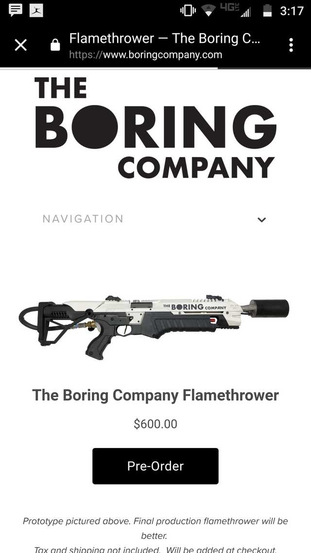 Илон Маск и The Boring Company начнут торговать огнемётами