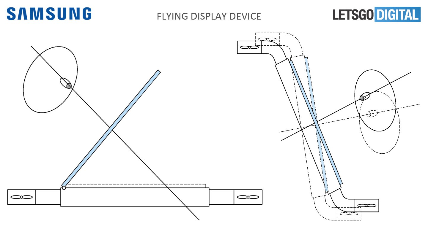 Samsung запатентовала летающий планшет, следующий за пользователем